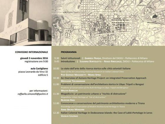 Urban and Architectural Heritage: Colonial Historical Centers and New Towns – International Symposium at the Politecnico Milano
